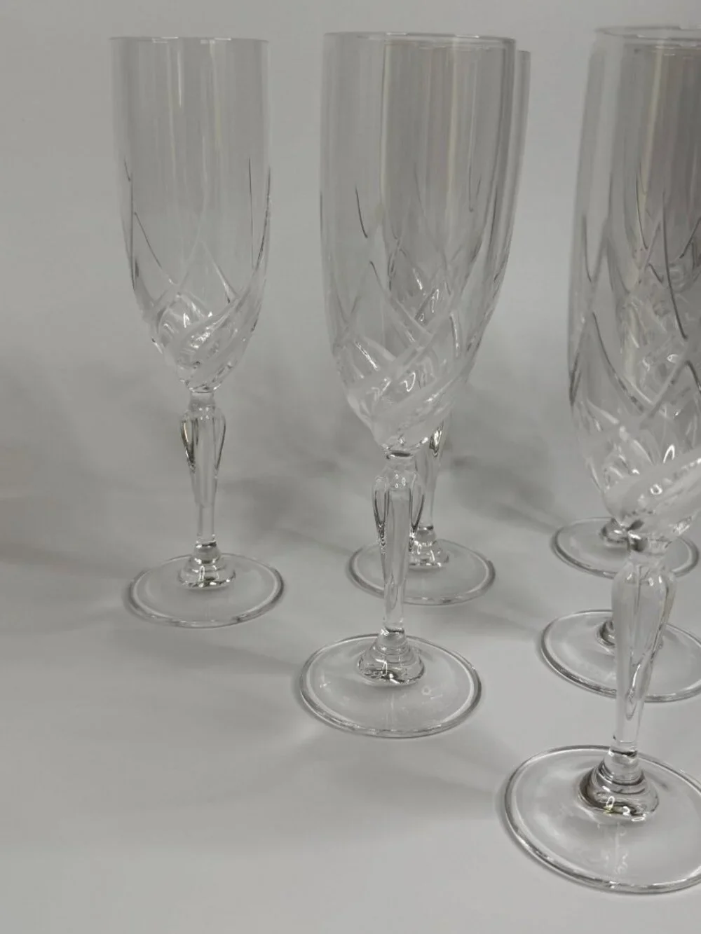 Vintage RCR Royal Crystal Rock Italy Champagne Flute, 8.25